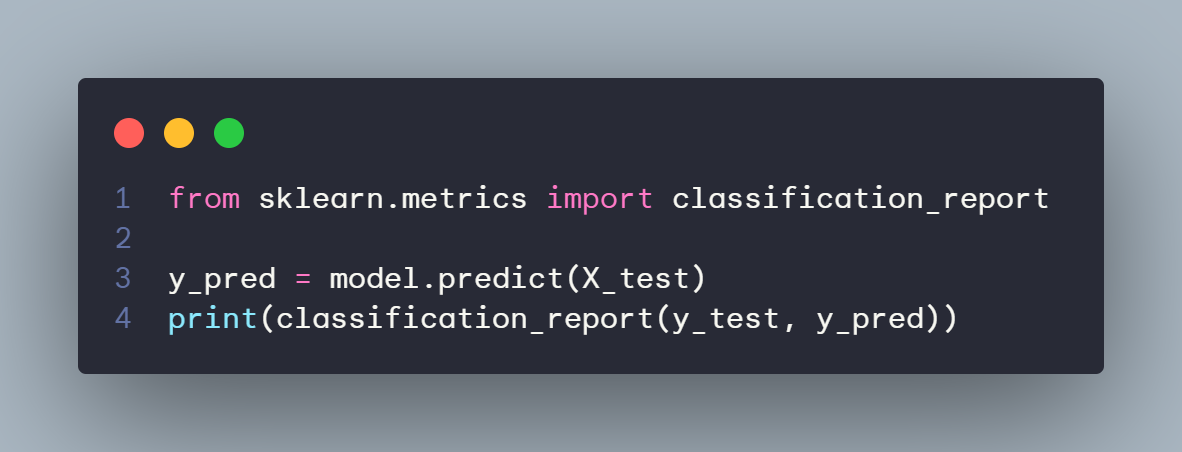Code Snap Evaluate the Model