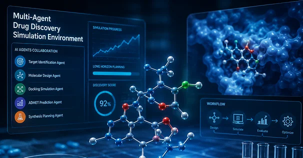 Long-Horizon Multi-Agent Drug Discovery Simulation Environment